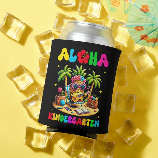 Aloha Kindergarten Pineapple Hawaii Back to School Can Cooler (In Situ Summer)