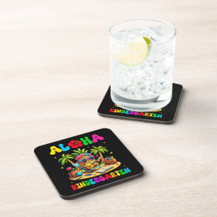 Aloha Kindergarten Pineapple Hawaii Back to School Coaster