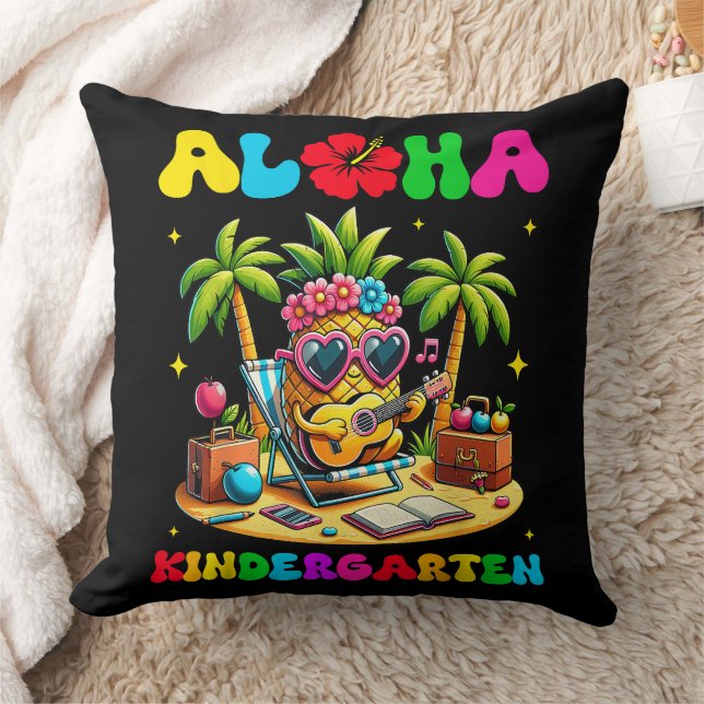Aloha Kindergarten Pineapple Hawaii Back to School Cushion (Blanket)