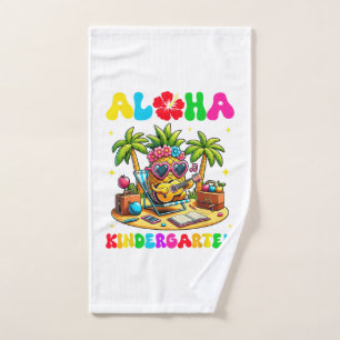 Aloha Kindergarten Pineapple Hawaii Back to School Hand Towel