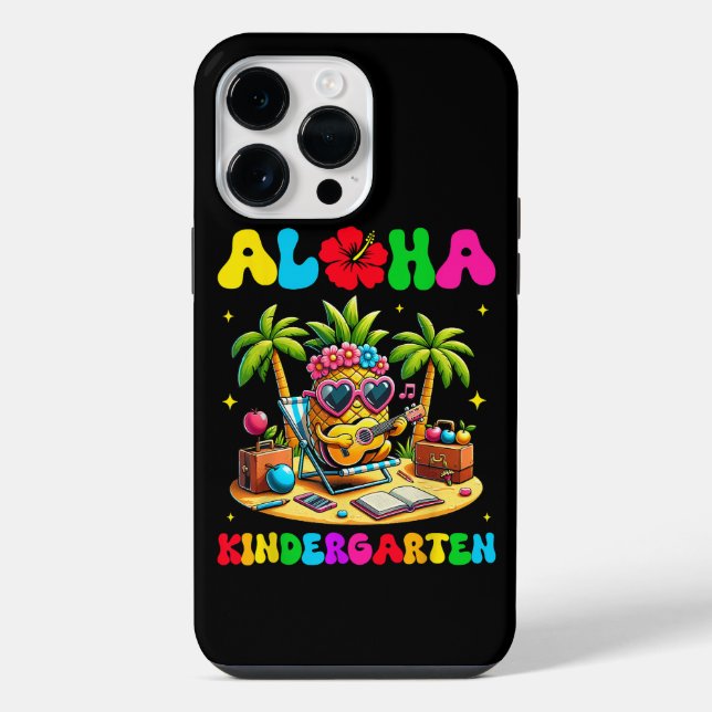 Aloha Kindergarten Pineapple Hawaii Back to School iPhone Case (Back)