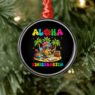 Aloha Kindergarten Pineapple Hawaii Back to School Metal Tree Decoration