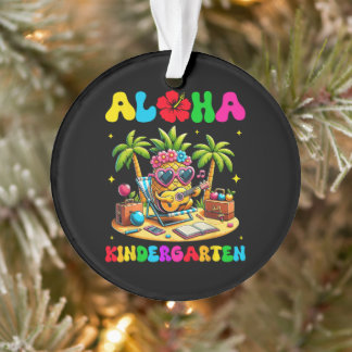 Aloha Kindergarten Pineapple Hawaii Back to School Ornament