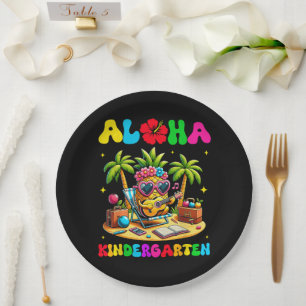 Aloha Kindergarten Pineapple Hawaii Back to School Paper Plate