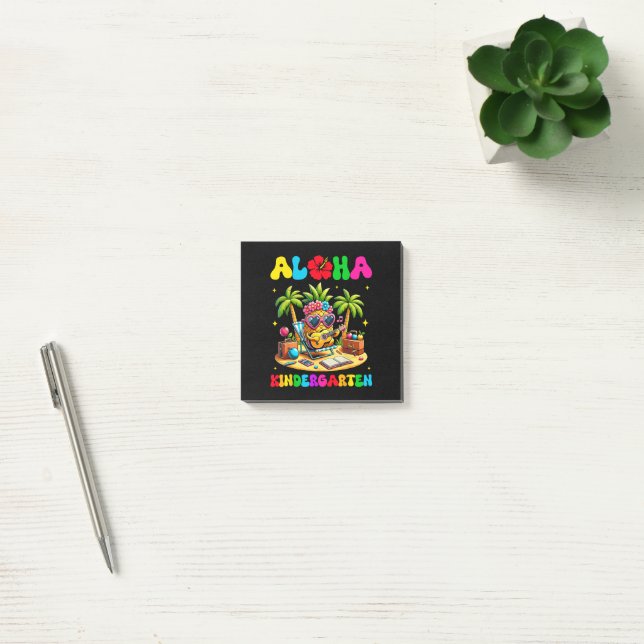 Aloha Kindergarten Pineapple Hawaii Back to School Post-it Notes (Office)