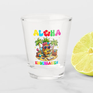 Aloha Kindergarten Pineapple Hawaii Back to School Shot Glass