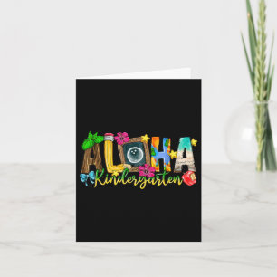 Aloha Kindergarten Teacher Life Summer Beach Vacat Card