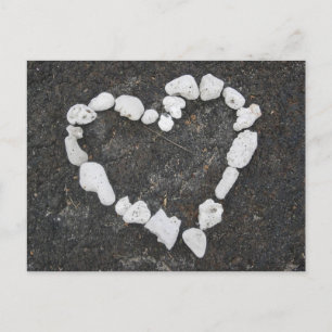 Aloha * Love * Coral Heart Postcard