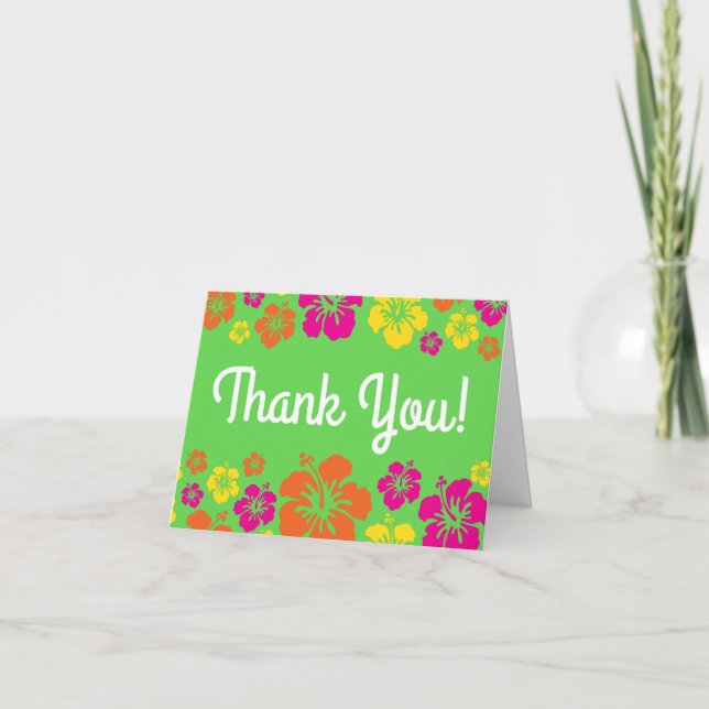 Aloha Luau Birthday Party Card (Front)