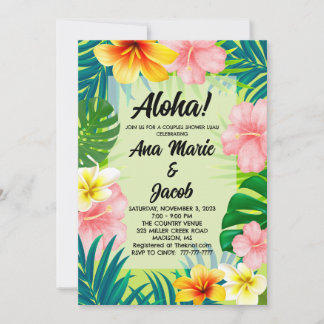 Aloha Luau Couples Shower invitation