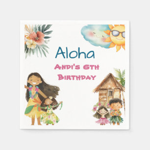 Aloha Luau Kids Birthday Napkin