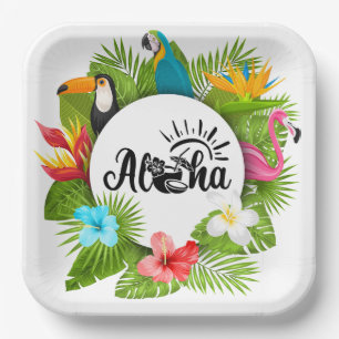 Aloha Luau  Paper Plate