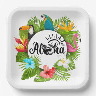 Aloha Luau  Paper Plate