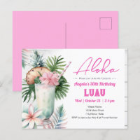 Aloha Luau Tropical Drink Adult Birthday