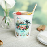 Aloha Luau Tropical Island Beach Sweet 16 Party Paper Cups<br><div class="desc">Celebrate  your Sweet 16 Birthday tropical style with this tropical floral adorned island beach "Aloha" "Luau".  Whether you are planning a bash at the beach or in your backyard,  this design is sure to get the island vibe going.</div>