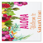 Aloha Luau Tropical Party Banner