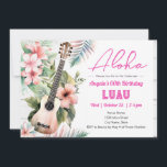 Aloha Luau ukulele 60th Birthday Invitation<br><div class="desc">Celebrate a milestone and tropical style with his vibrant aloha luau 60th birthday party invitation featuring bold hibiscus florist lush Palm leaves and classic Hawaiian inspire design invitation says the perfect tone for fun and festive Island theme celebration. Ideal for 60th birthday luau tropical Party or Hawaiian themed gathering is...</div>