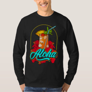 Aloha Mai Tai Cocktail from Hawaii With Pretty Hib T-Shirt