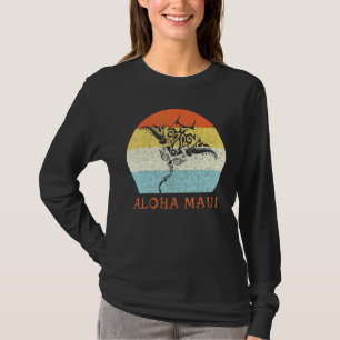 Aloha Maui Vintage Hawaiian Island Tribal Stingray T-Shirt