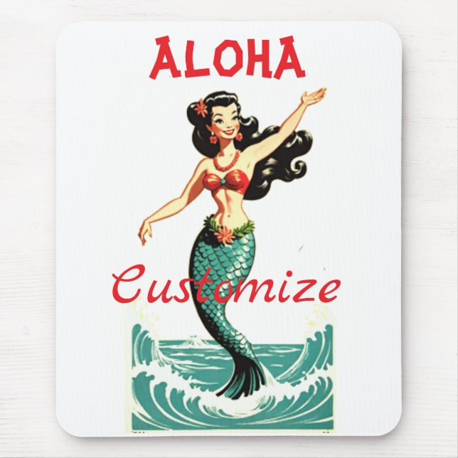 Aloha Mermaid Thunder_Thunder_Cove Mouse Pad (Front)