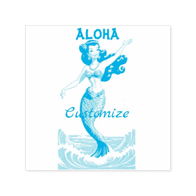 Aloha Mermaid Thunder_Thunder_Cove Self-inking Stamp (Design)