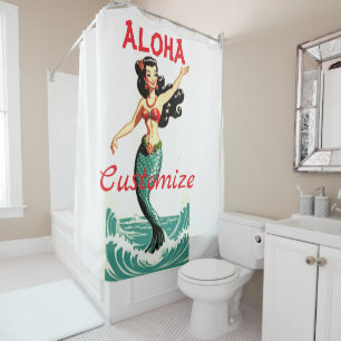 Aloha Mermaid Thunder_Thunder_Cove Shower Curtain