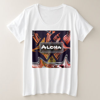 Aloha Modern Hawaiian Style T-Shirt Plus Size T-Shirt