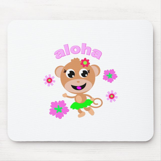 aloha monkey screen. mouse pad (Front)