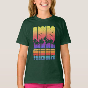 Aloha Palm Beach Tropical Family Vacation Retro T-Shirt