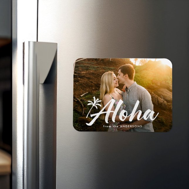 Aloha Palm Tree Holiday Photo Magnet (Creator Uploaded)