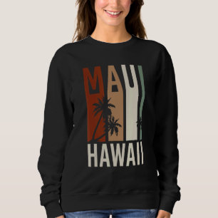 Aloha Palm Trees Summer Vacation Retro Maui Hawaii Sweatshirt