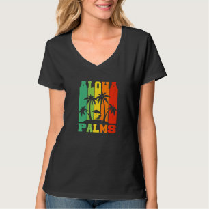 Aloha Palms Hawaii Flower Necklace Tropical Island T-Shirt