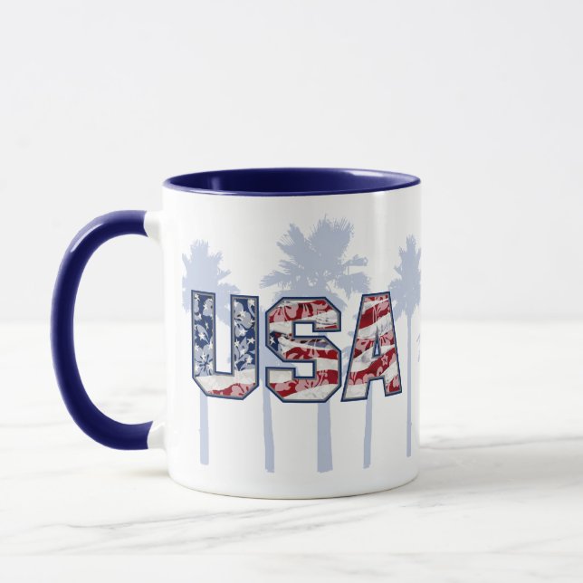 Aloha Palms USA Mugs (Left)