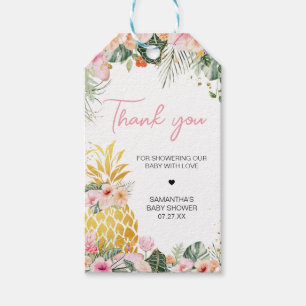 Aloha Pineapple Baby Shower Favour Tags