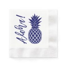 Aloha Pineapple Beach Party Luau | navy white