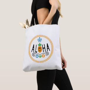 Aloha Pineapple Design - All-Over-Print Tote Bag, 