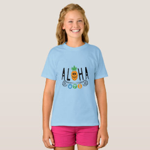 Aloha Pineapple Design - Girls' Basic T-Shirt
