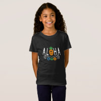 Aloha Pineapple Design - Girls' Fine Jersey T-Shir