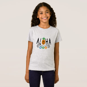 Aloha Pineapple Design - Girls' Fine Jersey T-Shir T-Shirt