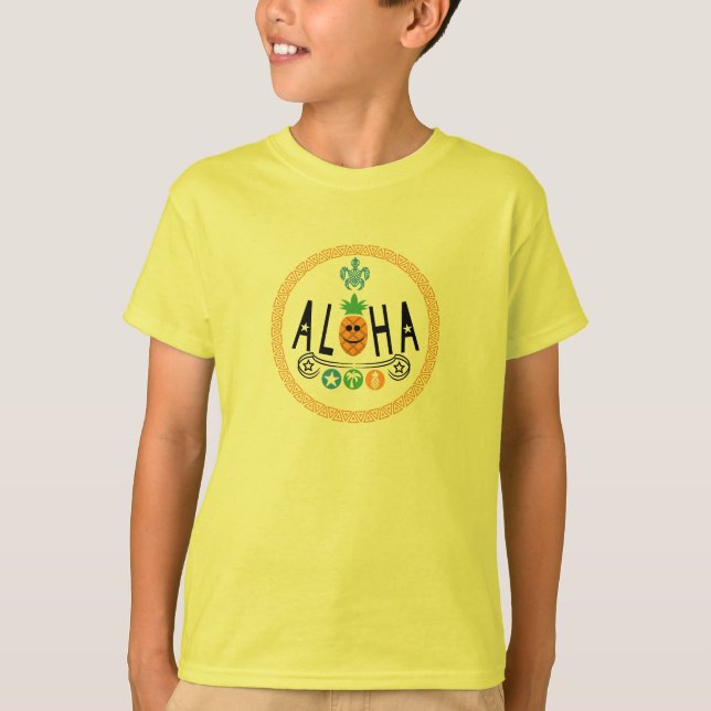 Aloha Pineapple Design - Kids' Basic T-Shirt (Front)
