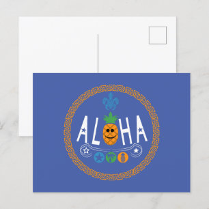 Aloha Pineapple Design - Standard Postcard