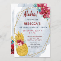 Aloha Pineapple Luau Birthday Party