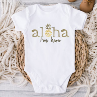 Aloha Pineapple New Baby Bodysuit
