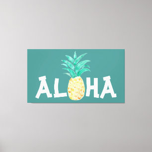 Aloha Pineapple Painting Canvas Print