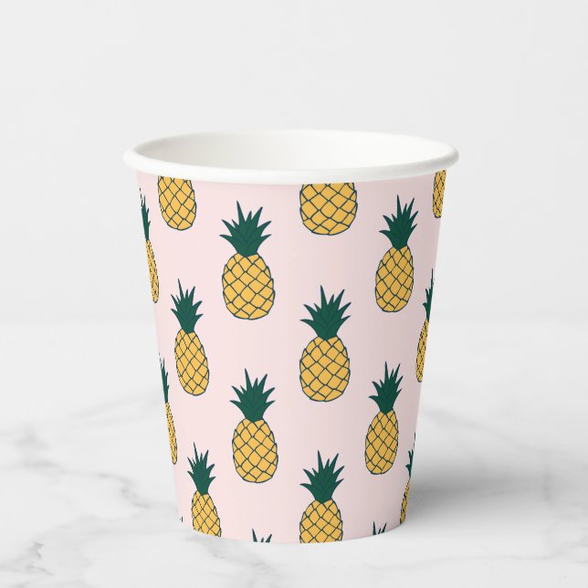 Aloha Pineapple Paper Cups (Front)