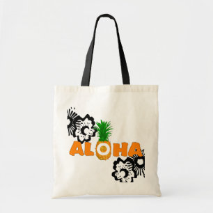 Aloha Pineapple Print Tote - Hawaiian Gift Bag