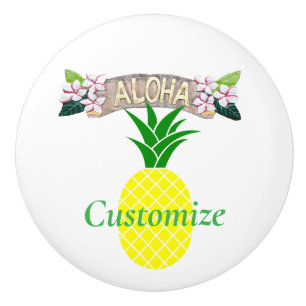 Aloha Pineapple Thunder_Cove Ceramic Knob
