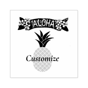 Aloha Pineapple Thunder_Cove Rubber Stamp