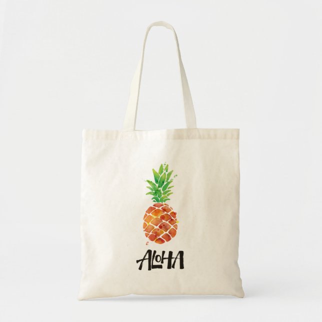 Aloha Pineapple Tote Bag (Front)
