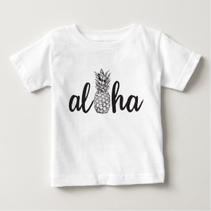 aloha pineapple tropical island kid shirt